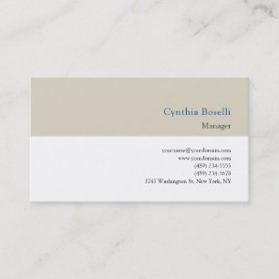 Trendy Minimalist Modern Plain Simple Template Business Card