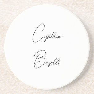 Trendy Minimalist Modern Plain Simple Template Coaster
