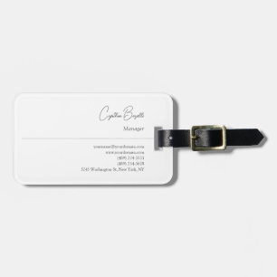 Trendy Minimalist Modern Plain Simple Template Luggage Tag