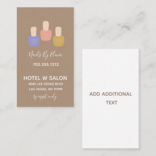 Trendy Minimalist Nail Salon Business Card