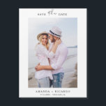Trendy Minimalist Photo Wedding Announcement Magne<br><div class="desc">Modern Save The Date design features what's most important: your awesome photo with a touch of modern calligraphy.  Easily customise front and back of card with your personal details.</div>