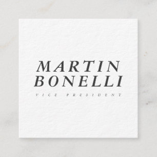 Trendy Minimalist Professional Luxury Thick Square Business Card