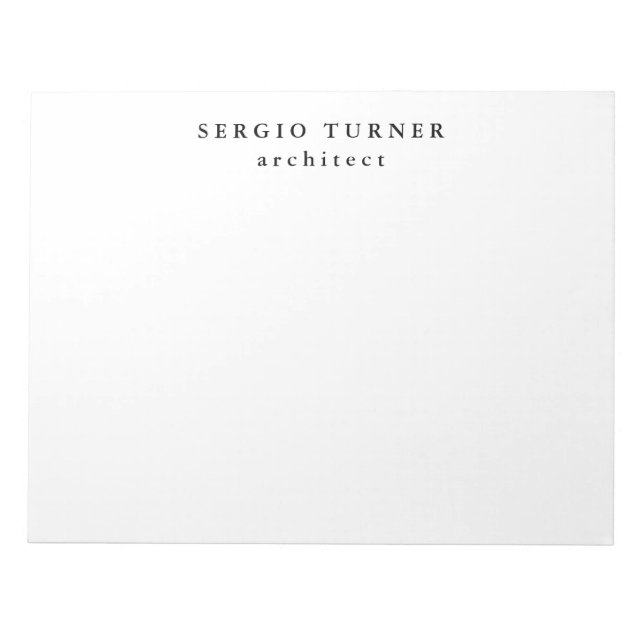 Trendy Minimalist Professional Notepad (Front)