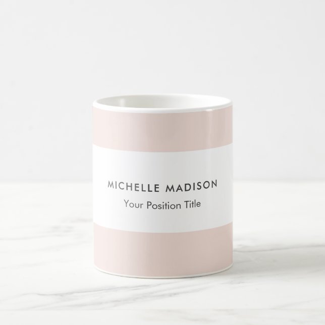 Trendy Minimalist Professional Plain Coffee Mug (Center)