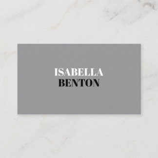 Trendy Minimalist Retro Typography Black and White Business Card