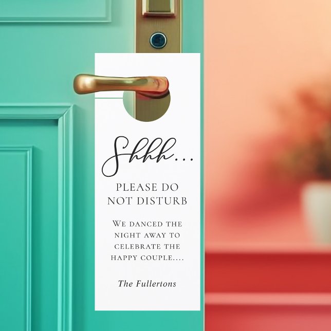 Trendy Minimalist Wedding Do Not Disturb & Welcome Door Hanger (Creator Uploaded)