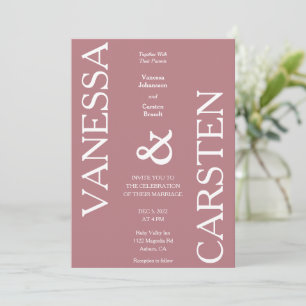 Trendy Minimalist Wedding Invitation