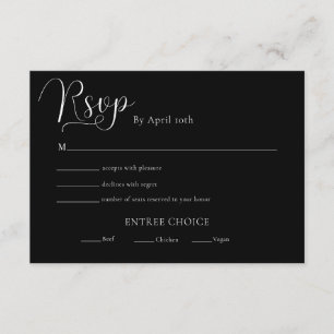 Trendy Minimalist  Wedding Reply Enclosure Card