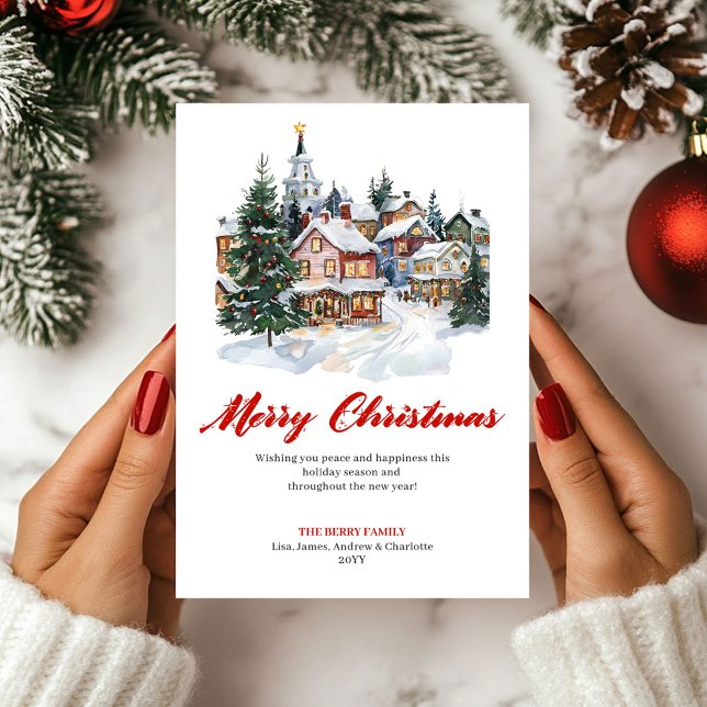 Trendy Minimalist Winter Scene Greeting Card (Trendy Minimalist Winter Scene Greeting Card)