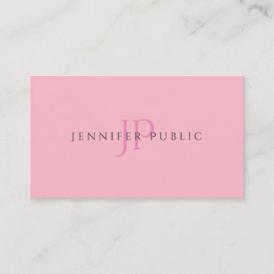 Trendy Minimalistic Pretty Pink Design Luxury Business Card