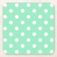 Trendy Mint Green White Dotted Elegant Vintage