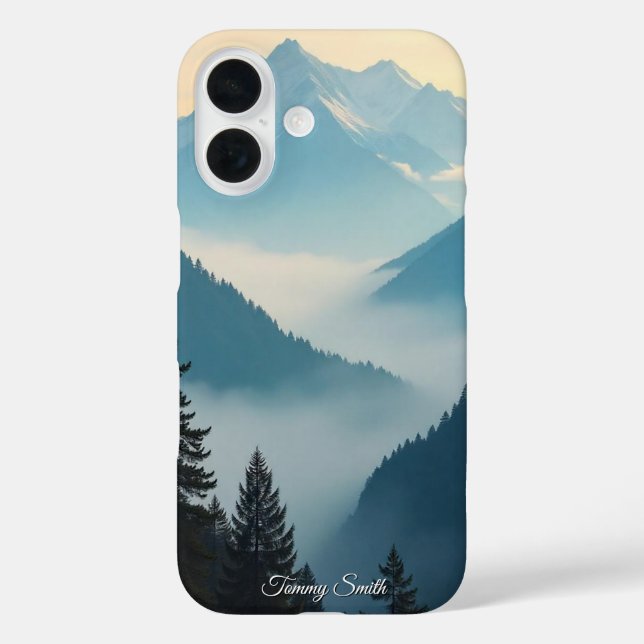 Trendy Misty Mountain Serenity | Nature View Case-Mate iPhone Case (Back)