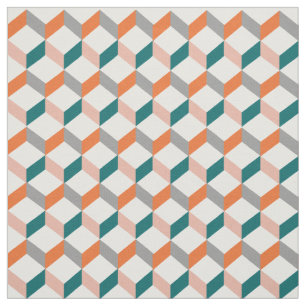 Trendy Modern 3D Optical Illusion Patterned Print Fabric