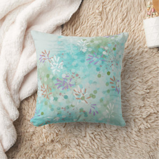 Trendy Modern Abstract Floral Cushion