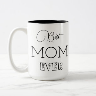 Trendy Modern Best Mum Ever Two-Tone Coffee Mug