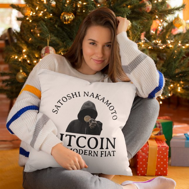 Trendy Modern Bitcoin Cushion (Creator Uploaded)