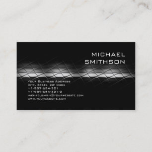 Trendy Modern Black Grey Business Card