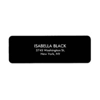 Trendy Modern Black Simple Plain Elegant
