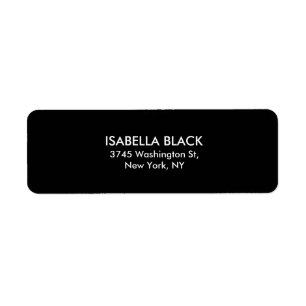 Trendy Modern Black Simple Plain Elegant
