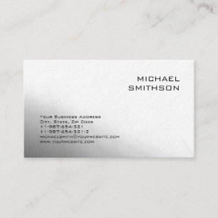 Trendy Modern Black White Grey Business Card