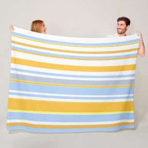 Trendy Modern Boho Chic Stripes Fleece Blanket