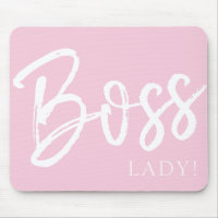 Trendy modern boss lady quote script blush pink