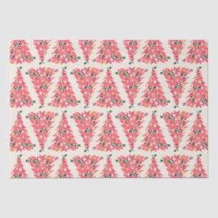 trendy modern bright colour festive christmas tree tissue paper