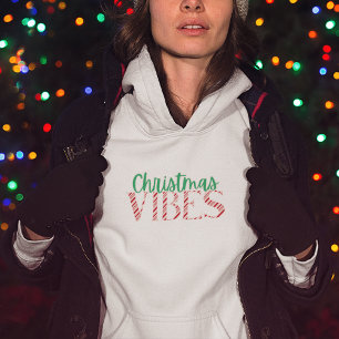 Trendy Modern Candy Cane Christmas T-Shirt Hoodie