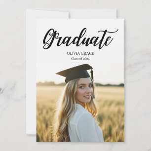 Trendy Modern Casual 2 Photo Graduation Invitation