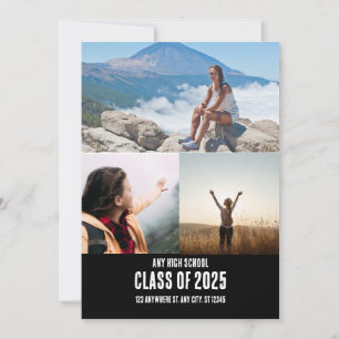 Trendy Modern Casual Photo Graduation Invitation