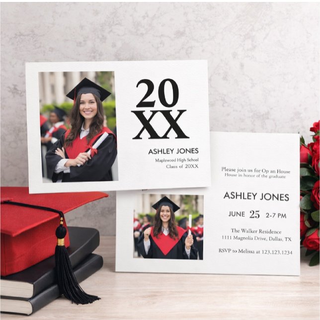 Trendy Modern Casual Photo Graduation Invitation (Creator Uploaded)