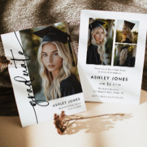 Trendy Modern Casual Photo Graduation