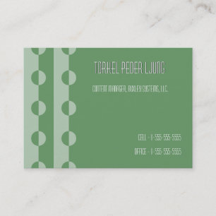 Trendy Modern Changeable Colour Dot Chubby BizCard Business Card