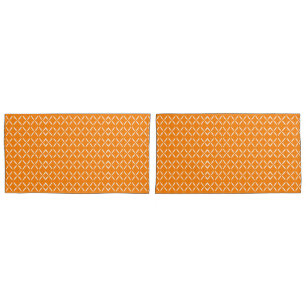 Trendy Modern Chic orange and white Flowers Pillowcase