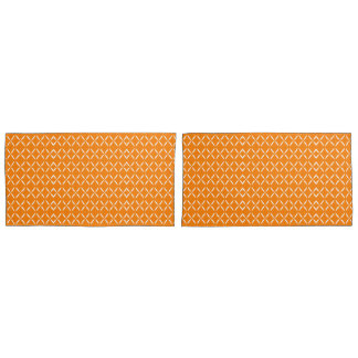 Trendy Modern Chic orange and white Flowers  Pillowcase