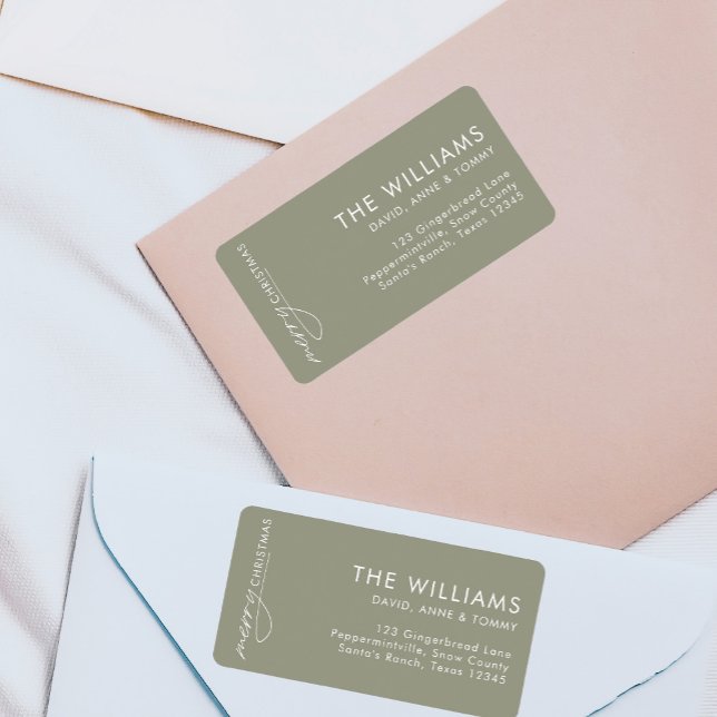 Trendy Modern Christmas Holiday Address Label (Creator Uploaded)