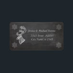 Trendy modern Christmas reindeer chalkboard Label<br><div class="desc">Trendy modern Christmas reindeer chalkboard design.</div>