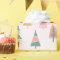 Trendy Modern Christmas Tree Pattern on Pink