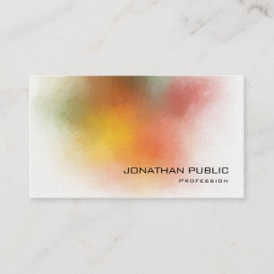 Trendy Modern Colourful Abstract Artwork Premium Business Card