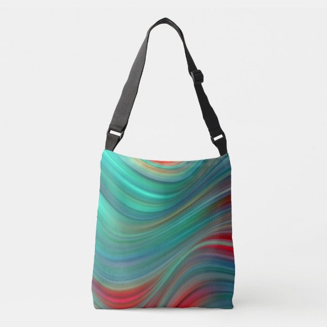 Trendy Modern Colourful Abstract Crossbody Bag (Front)