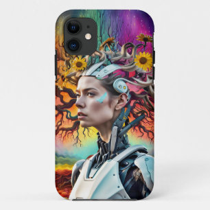 Trendy Modern Colourful Android Tree Case-Mate iPhone Case