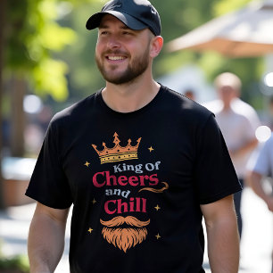 Trendy Modern Colourful Funny King Quote Typograph T-Shirt