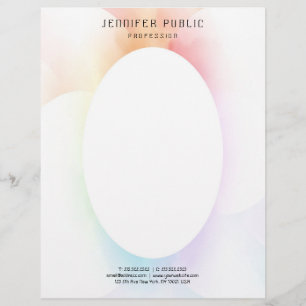 Trendy Modern Colourful Simple Design Template Custom Letterhead