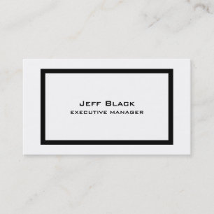 Trendy Modern Elegant Black White Business Card
