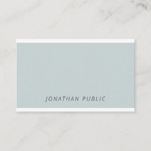 Trendy Modern Elegant Blue Green Simple Template Business Card