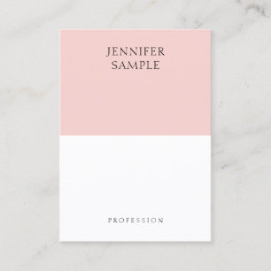 Trendy Modern Elegant Blush Pink Simple Template Business Card