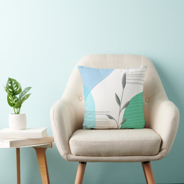 Trendy modern elegant chic botanical cushion (Chair)