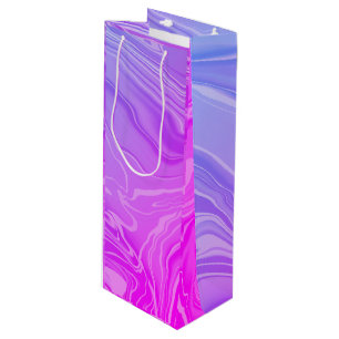 Trendy Modern Elegant Chic Marble Wine Gift Bag