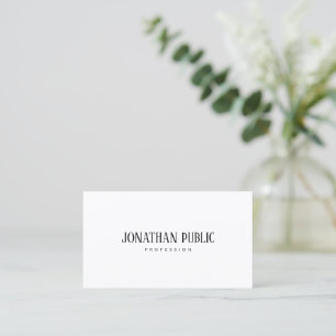 Trendy Modern Elegant Clean Sleek Design Template Business Card