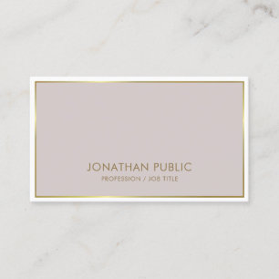 Trendy Modern Elegant Color Gold Plain Luxury Business Card